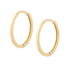 Σκουλαρίκια κρίκοι σε κίτρινο χρυσό (flat) 2,0cm E77 - ΡΧ765
